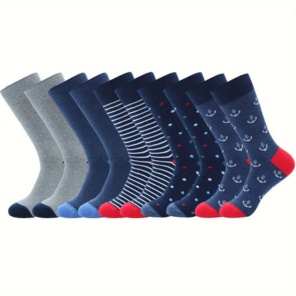 Plus Size Men's Stylish Crew Socks