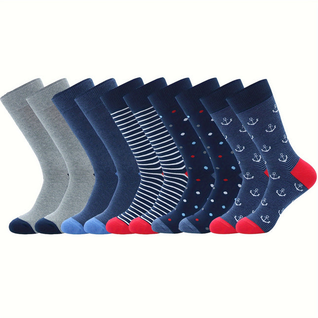 Plus Size Men's Stylish Crew Socks