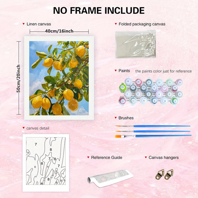 DIY Paint by Numbers - Lemon Tree