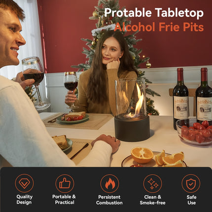 Stainless Steel Tabletop Fireplace – Romantic Portable Fire Pit