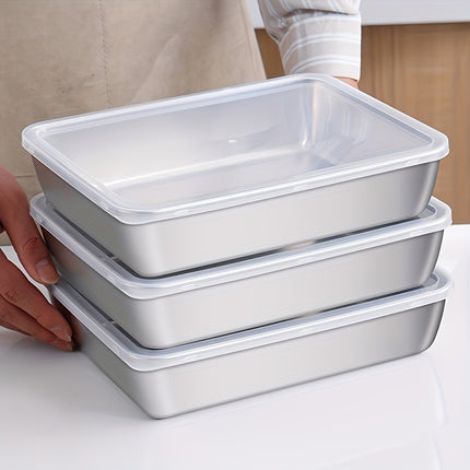 6pcs Large Stainless Steel Containers