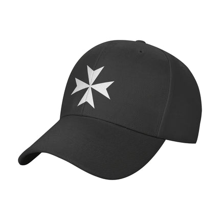 Black Maltese Cross Cap
