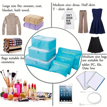 6-Piece Travel Packing Cubes Set