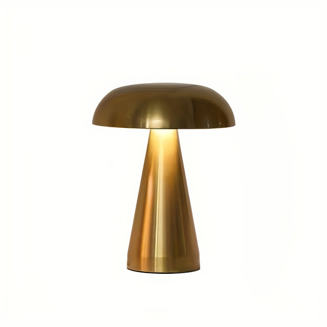 Golden Mushroom USB Rechargeable Table Lamp - LED Nightlight