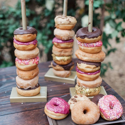 3pcs Wooden Donut Stand