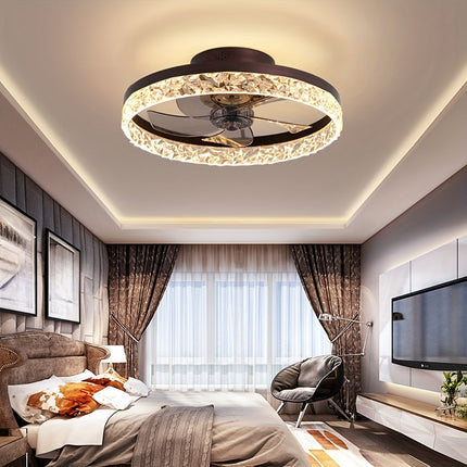 LED Tri-Color Ceiling Fan Light – Modern Elegance & Comfort