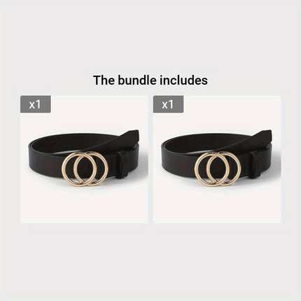 Double Circle Buckle Belt