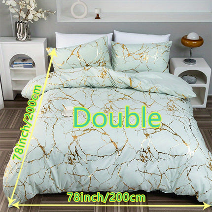 Soft Bronzing Duvet Cover Set - 3pcs, Elegant Comfort