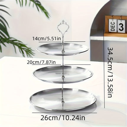 3-Tier Stainless Steel Cake Stand