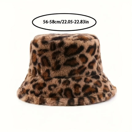 Leopard Print Plush Hat