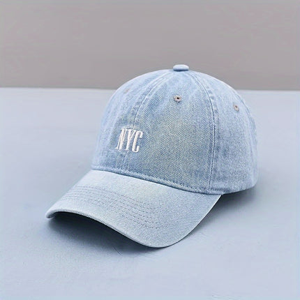 NYC Embroidered Denim Hat