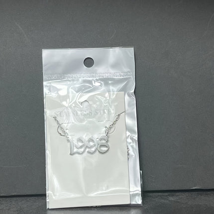 Custom Birth Year Stainless Steel Necklace