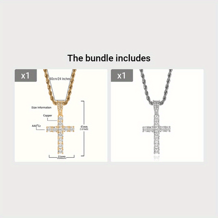 ICED CHICS Golden Cross Necklace