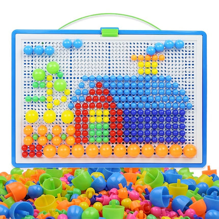Colorful Mushroom Nail Puzzle - Creative Learning Fun - Monti Bargains