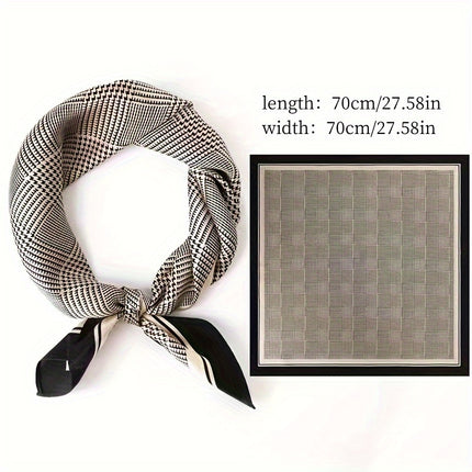 Boho-Chic Houndstooth Neck Scarf