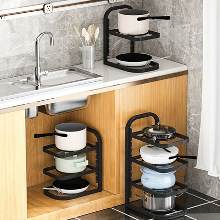 Adjustable 3-Tier Pot Rack