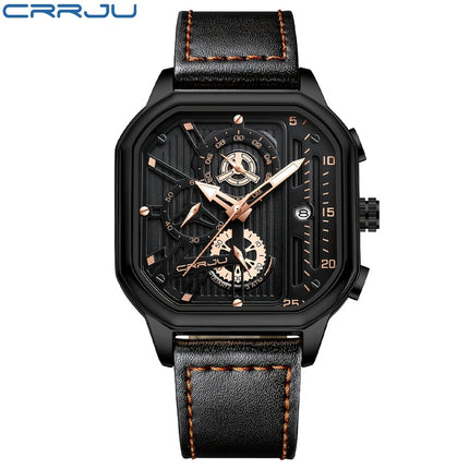 Sleek CRRJU Men's Chronograph Watch
