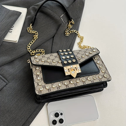 Elegant Plaid Crossbody Shoulder Bag