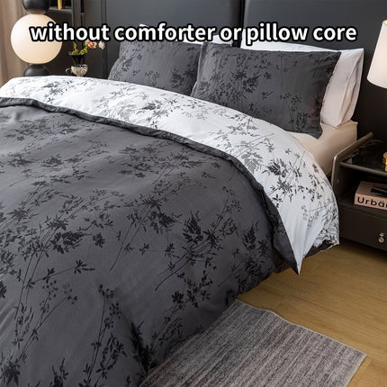Luxury Floral Print Duvet Cover Set - Soft & Cozy Bedding