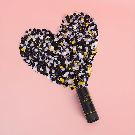 Festive Black and Golden Confetti
