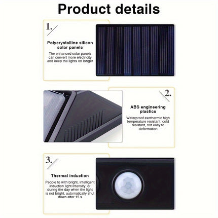 100LED Solar Induction Wall Light - Outdoor Human Body Sensor