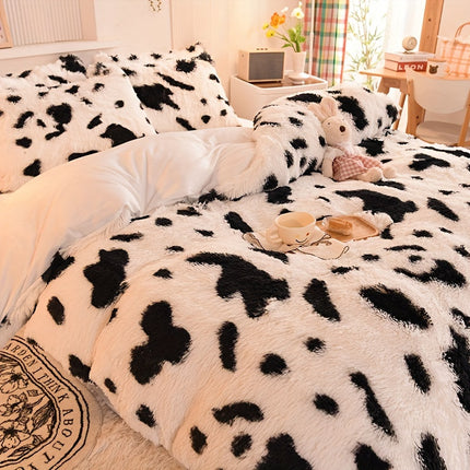 Leopard Print Plush Duvet Set