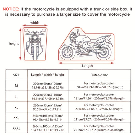 Waterproof Motorcycle Cover - 210D All-Weather Protection