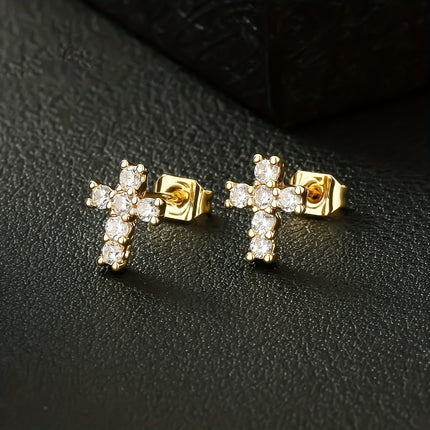 ICED CHICS Copper Zirconia Stud Earrings