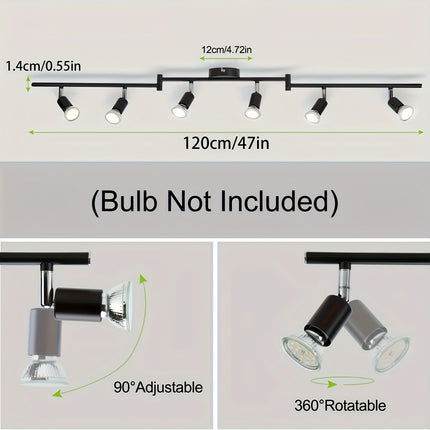 Modern Ceiling Spotlight – 6x6W Adjustable LED Bulbs