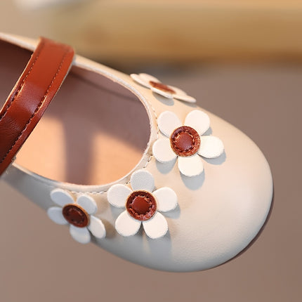 Girls' Mary Jane Flats with 3D Flowers