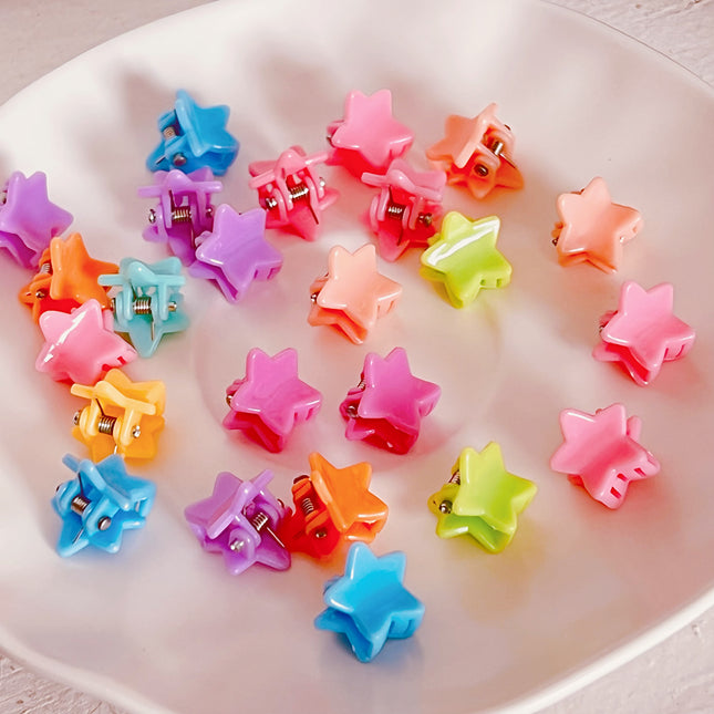 20pc Mini Colorful Barrettes Set