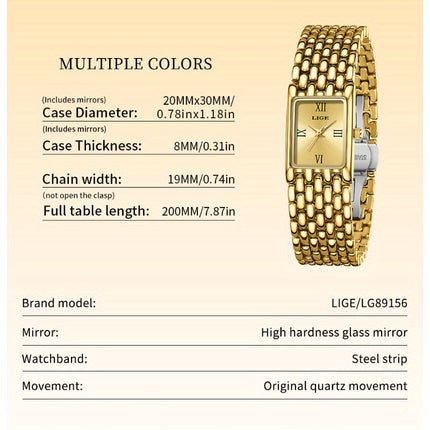 LIGE Ladies' Luxury Quartz Watch