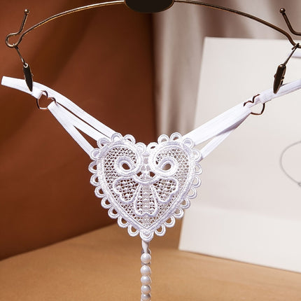 Floral Embroidery Pearl Thongs