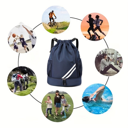Versatile Drawstring Sports Gym Bag for Outdoor & Travel