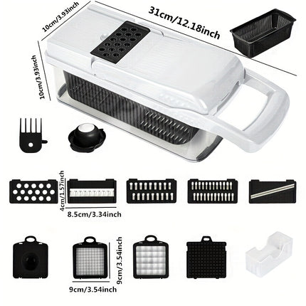 22-in-1 Multifunctional Vegetable Chopper & Slicer Set
