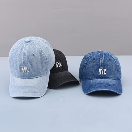 NYC Embroidered Denim Hat