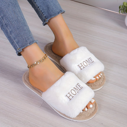 Women's Cozy "HOME" Plush Slippers