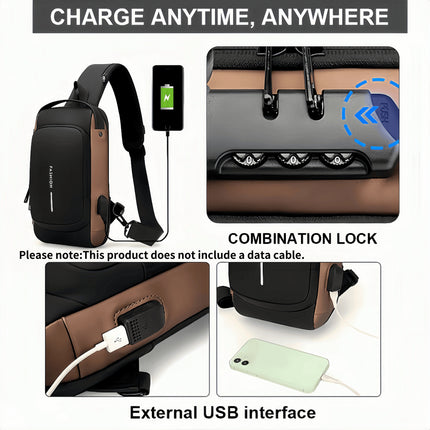 Secure Oxford Crossbody Sling Bag