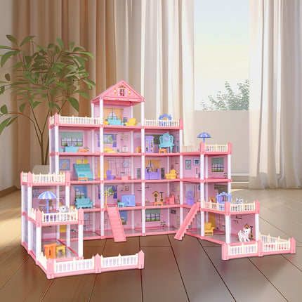 Deluxe 4-Story Dollhouse Playset – Magical Pretend Play Fun