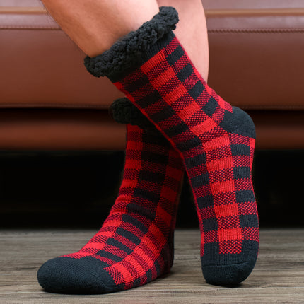 Men’s Sherpa-Lined Indoor Slippers