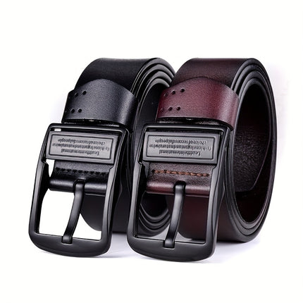 Men's Black Leather Belt