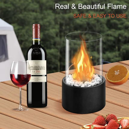Stainless Steel Tabletop Fireplace – Romantic Portable Fire Pit
