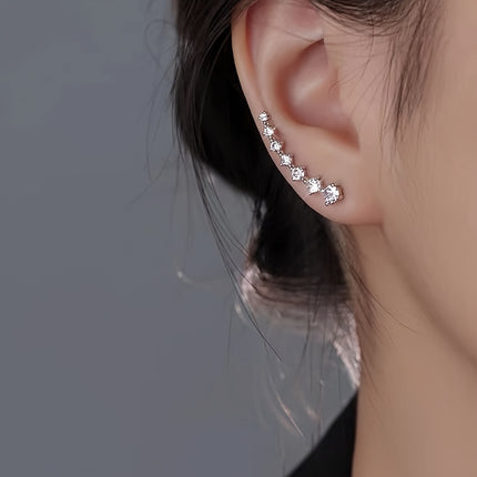 Elegant Star River Rhinestone Stud Earrings - Monti Bargains