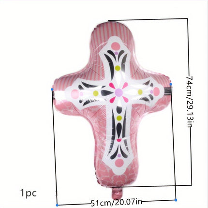 1pc Baptism Cross Balloons For Holy Communion