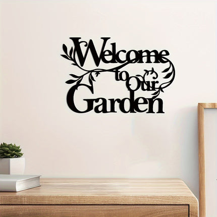 Charming Metal "Welcome to Our Garden" Sign - Monti Bargains