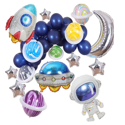 17pcs Astronaut Spaceman Aluminum Film Balloon