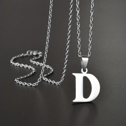 Minimalist Alphabet Stainless Steel Necklace
