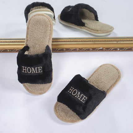 Women's Cozy "HOME" Plush Slippers
