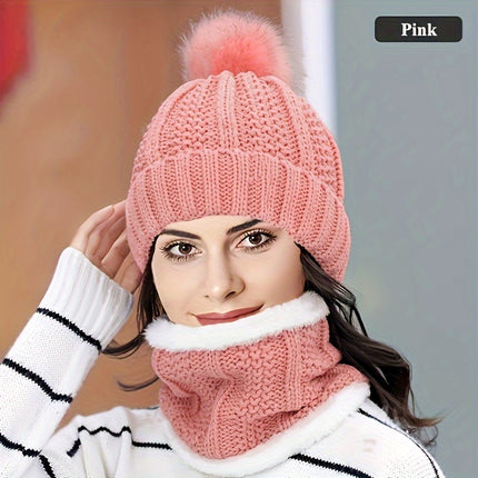 Winter Knitted Scarf & Hat Set