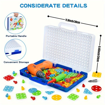 STEM Design & Drill Toy – Creative Engineering Building Kit - Monti Bargains